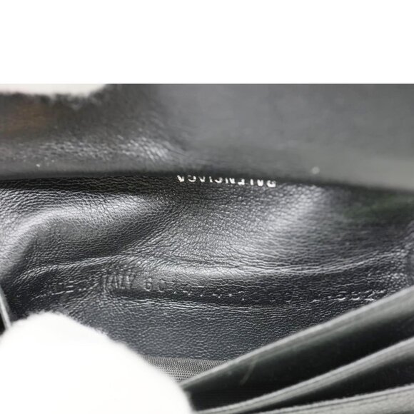 Balenciaga  Leather Bifold Compact Wallet Black - Picture 8 of 10